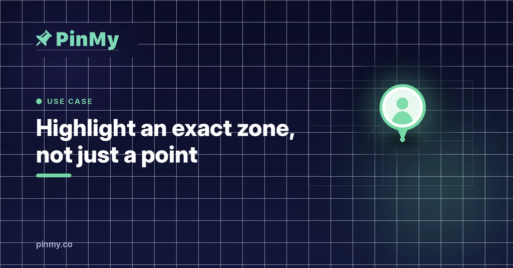 How to highlight an exact zone (not just a point) on a plan