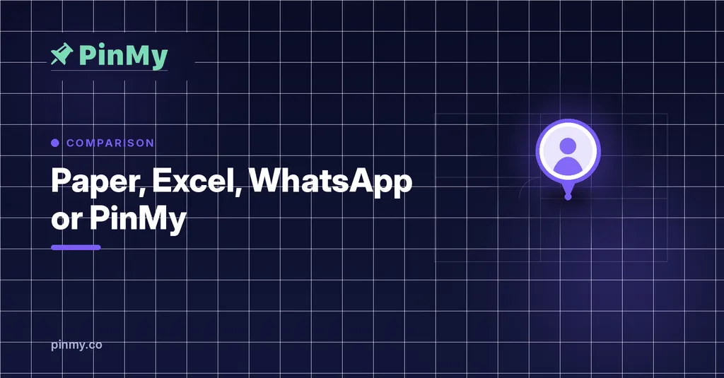 Documenting a site: paper, Excel, WhatsApp or PinMy
