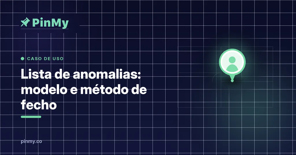 Lista de anomalias: modelo e método para fechar sem caos
